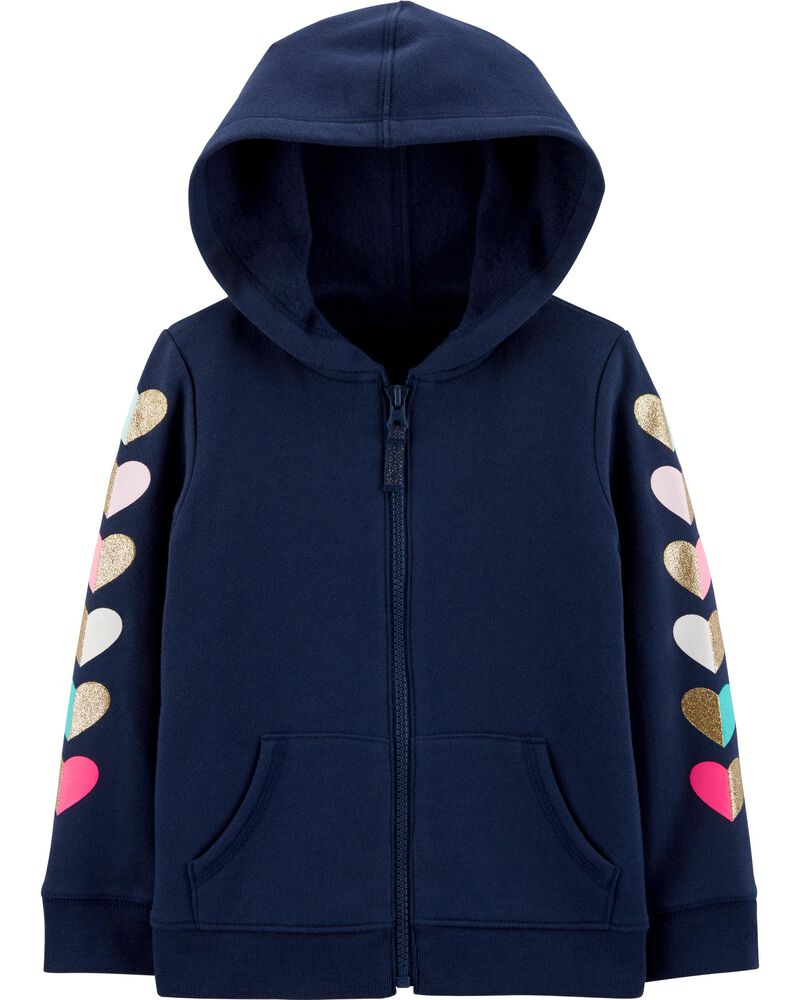 Carters Girls Fleece Zip-Up Hoodie Carters Girls Fleece Zip-Up Hoodie
